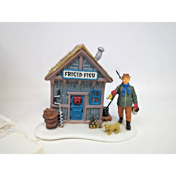 Lemax Village Collection Frigid Fish Lighted Table Accent 2001 14665a fast ship - Picture 2 of 6